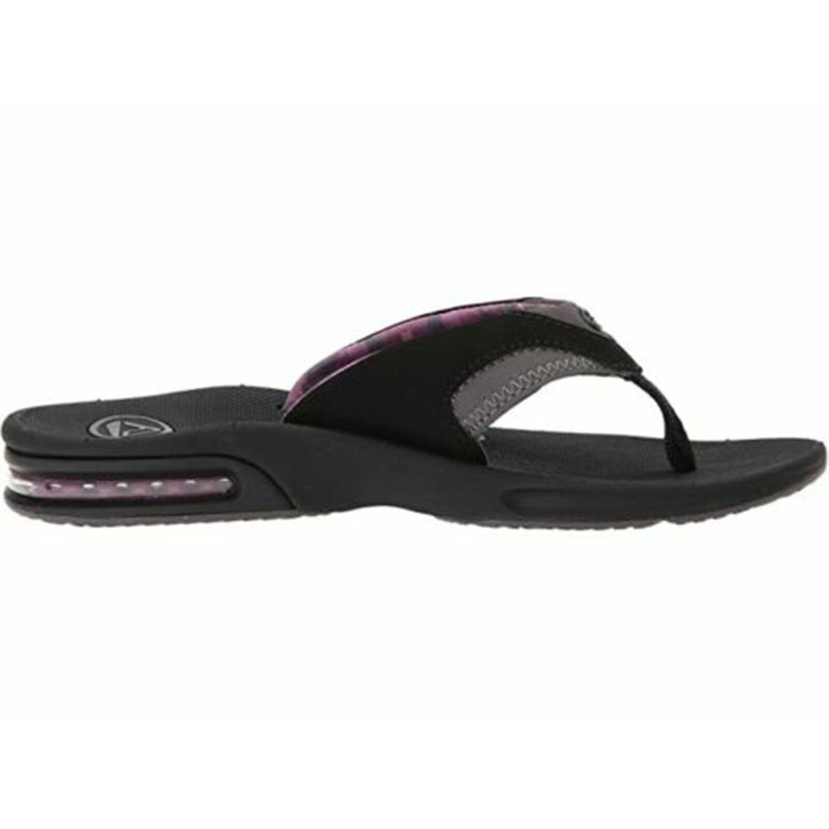 Woman Reef Fanning Flip Flop Sandal RF1626 Black/gray - Black/Gray