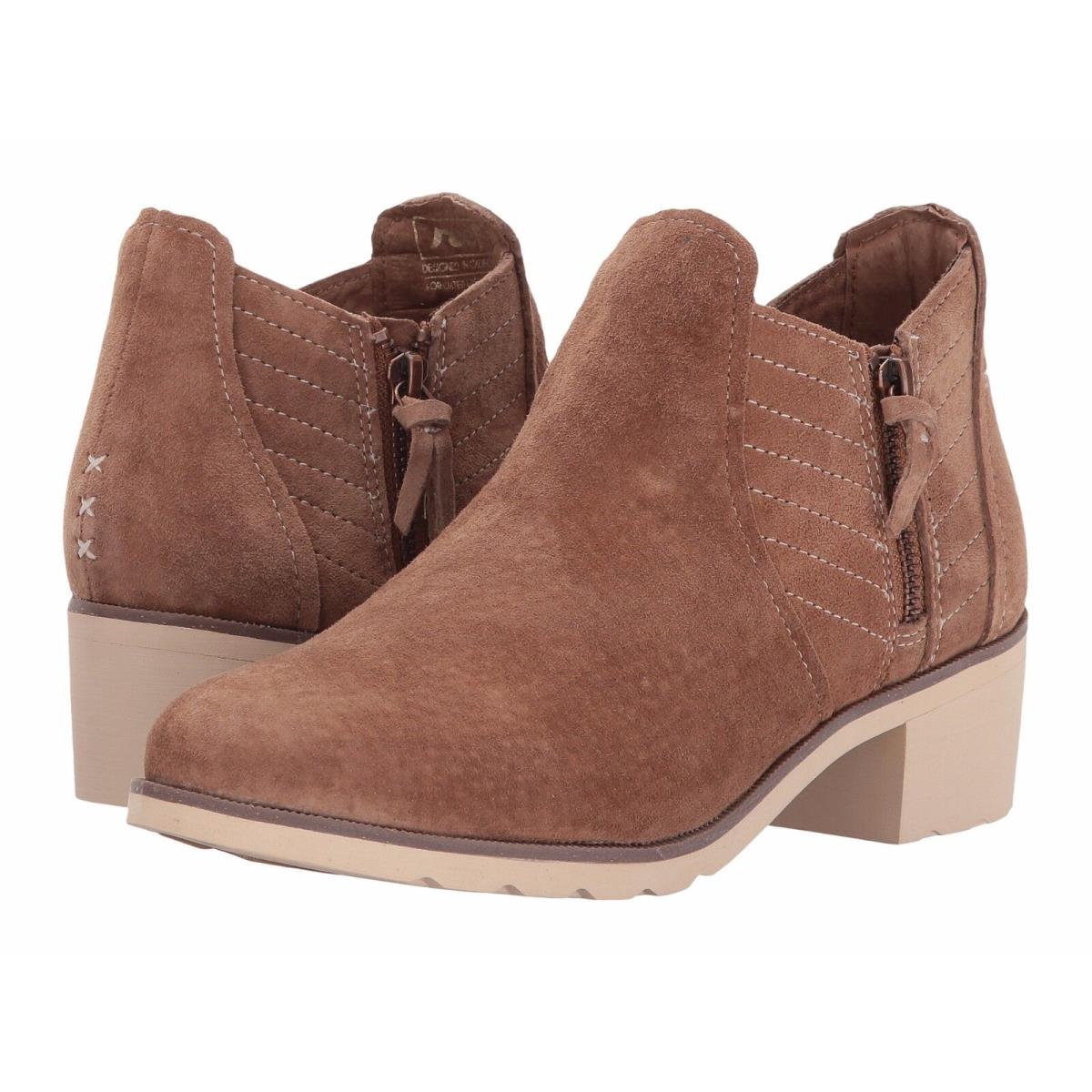 Women`s Shoes Reef Voyage Low Suede Ankle Bootie w/ Zipper RF0A362B Tobacco