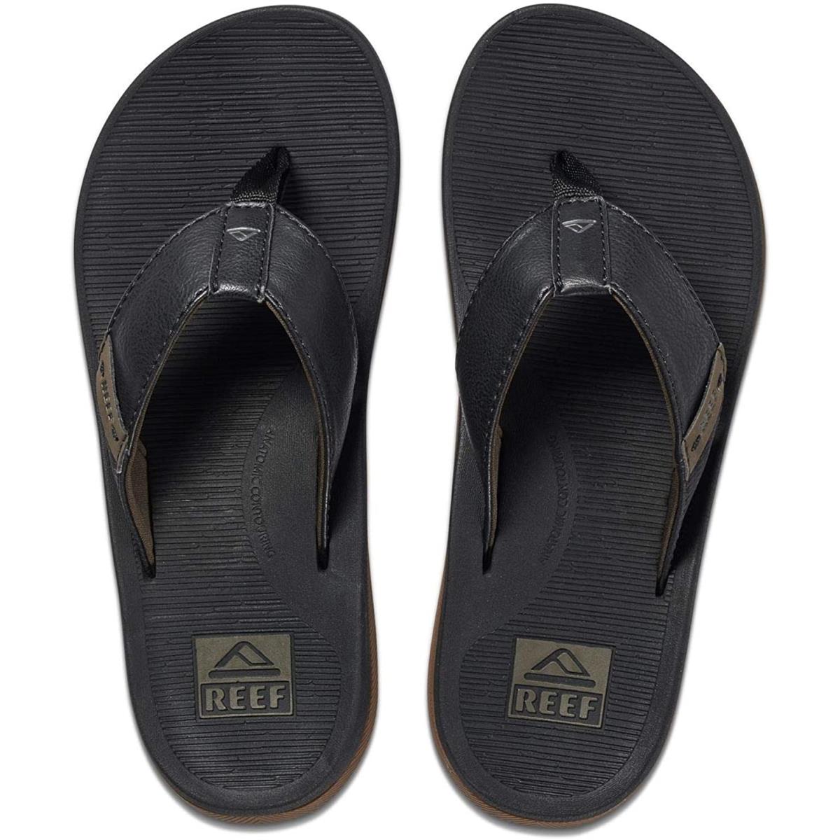 Reef Men`s Sandals Santa Ana Flip Flops Black