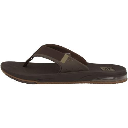 Reef Mens Sandals Fanning Low Bottle Opener Flip Flops with Arch Support Brown