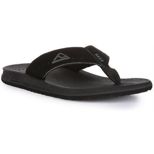 Reef Phantoms T Post Summer Beach Sliders Black Mens US 7 - 13