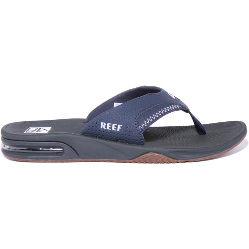 Reef Fanning Flip Flop with Contrast Logo Sandals Navy Mens Size US 7 - 13