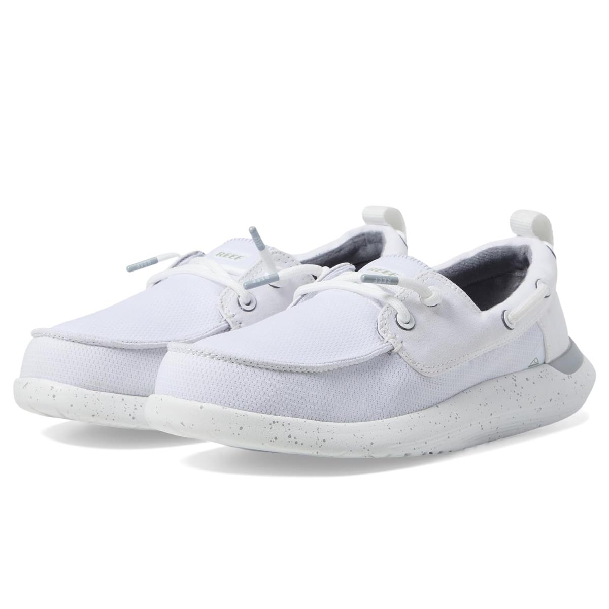 Man`s Boat Shoes Reef Swellsole Pier White Mesh