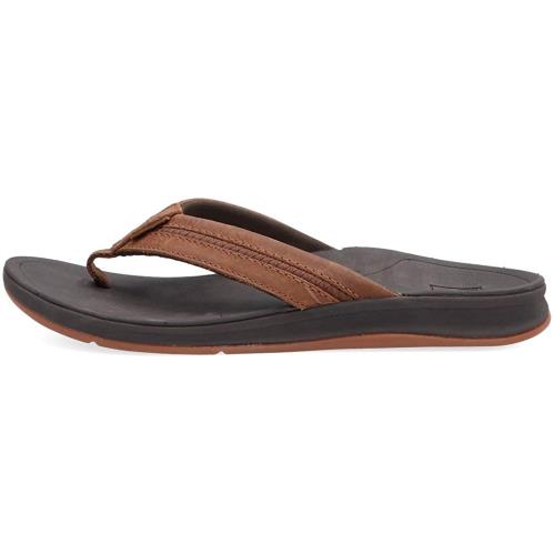 Reef Men`s Leather Ortho-bounce Coast Sandals Brown Brown