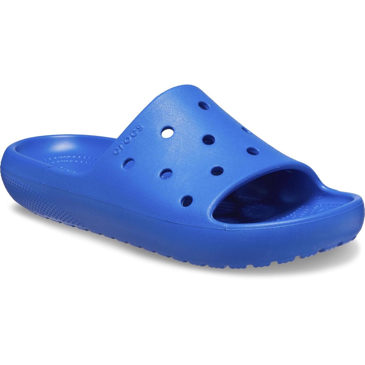 Unisex Sandals Crocs Classic Geometric Slide V2 Blue Bolt