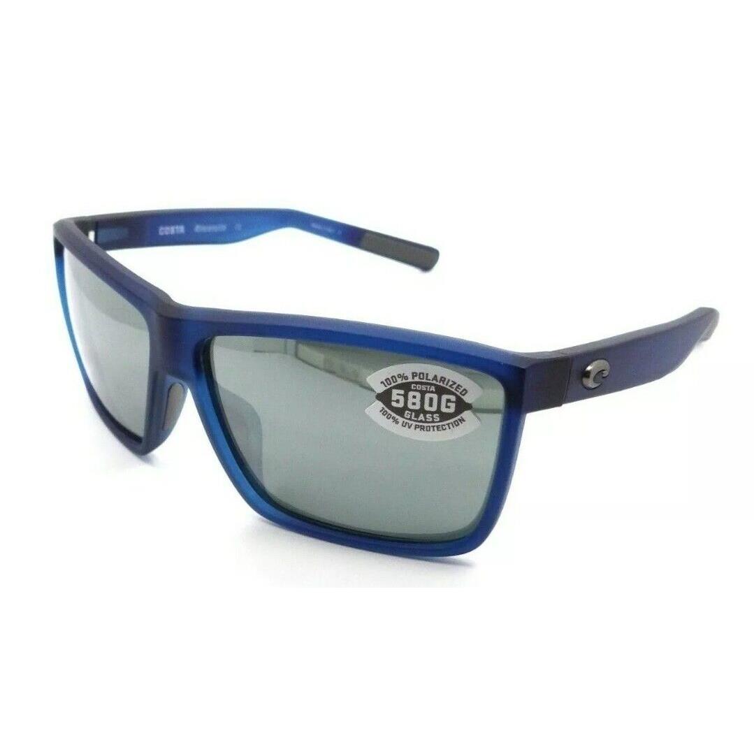 Costa Del Mar Sunglasses Rinconcito Matte Atlantic Blue /gray Silver Mirror 580G - Frame: Blue, Lens: Gray