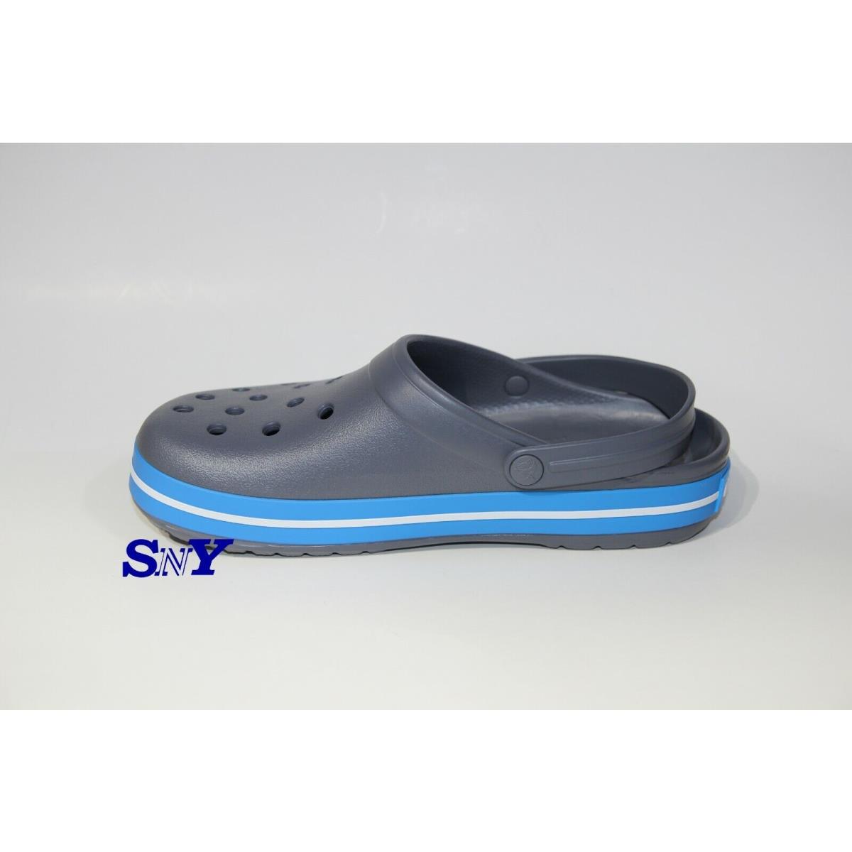 Crocs Crocband Classic Unisex Comfort Shoes Water- Friendly Men`s Size Charcoal Ocean