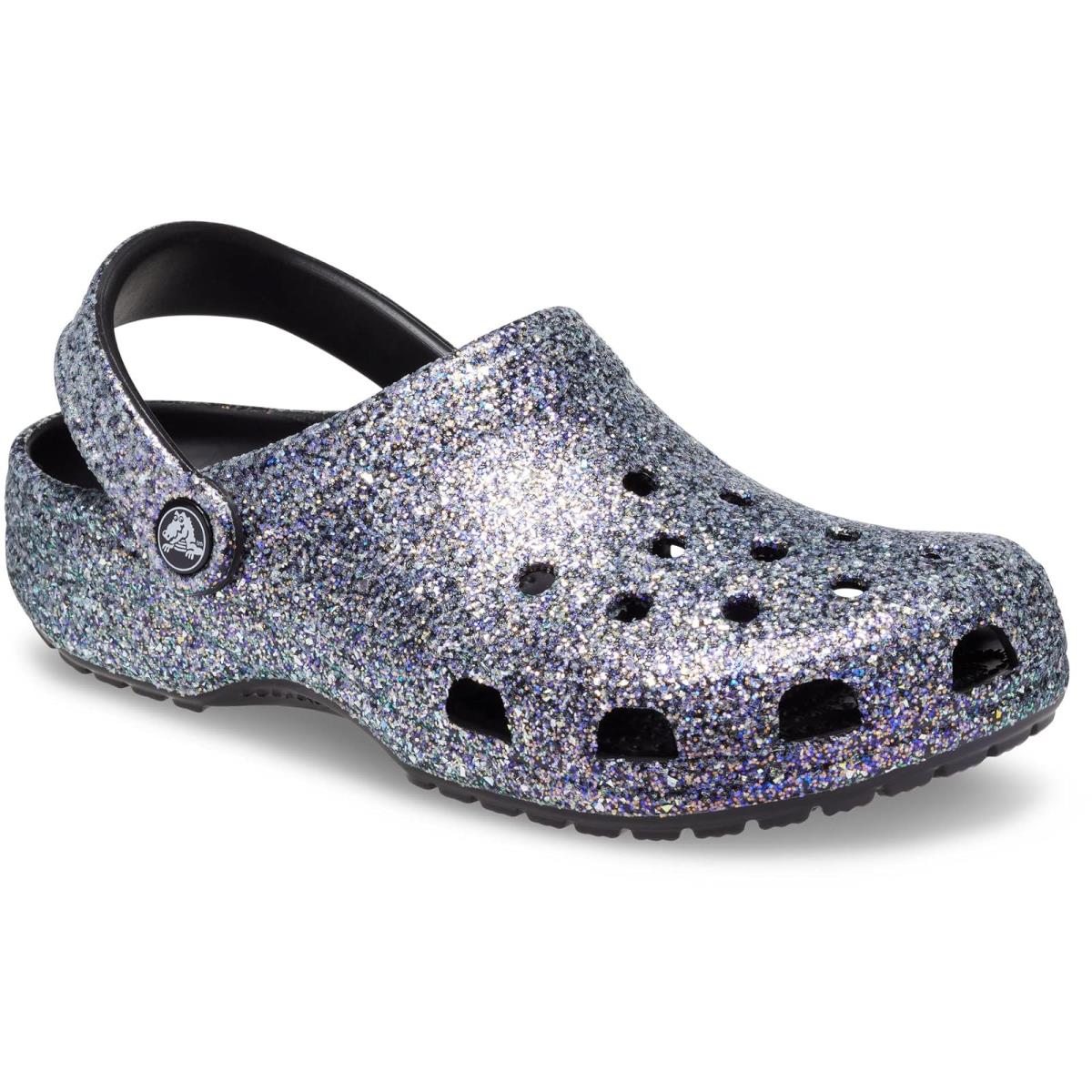 Unisex Clogs Crocs Classic Clog - Glitter - Black/Multi