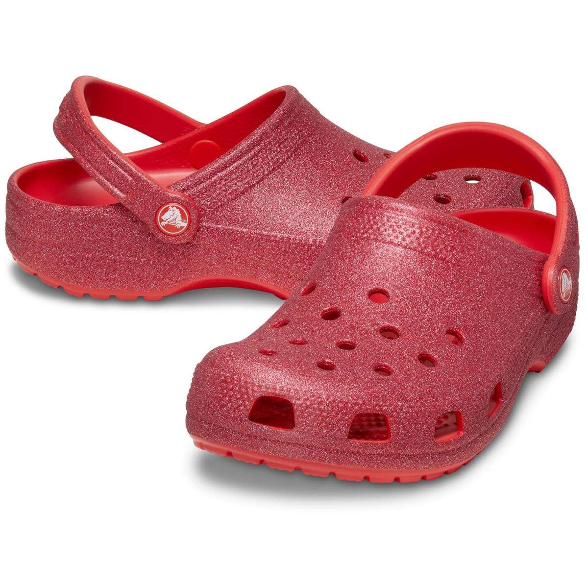 Unisex Clogs Crocs Classic Clog - Glitter Cherry Red