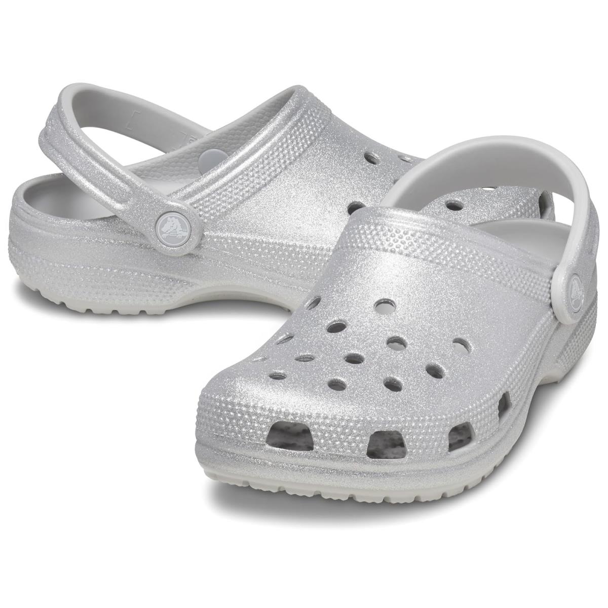 Unisex Clogs Crocs Classic Clog - Glitter Silver Glitter