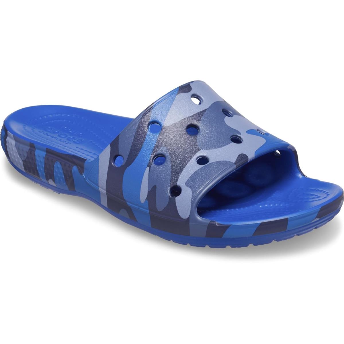 Unisex Sandals Crocs Classic Slide - Seasonal Graphics Blue Bolt/Multi Camo Redux