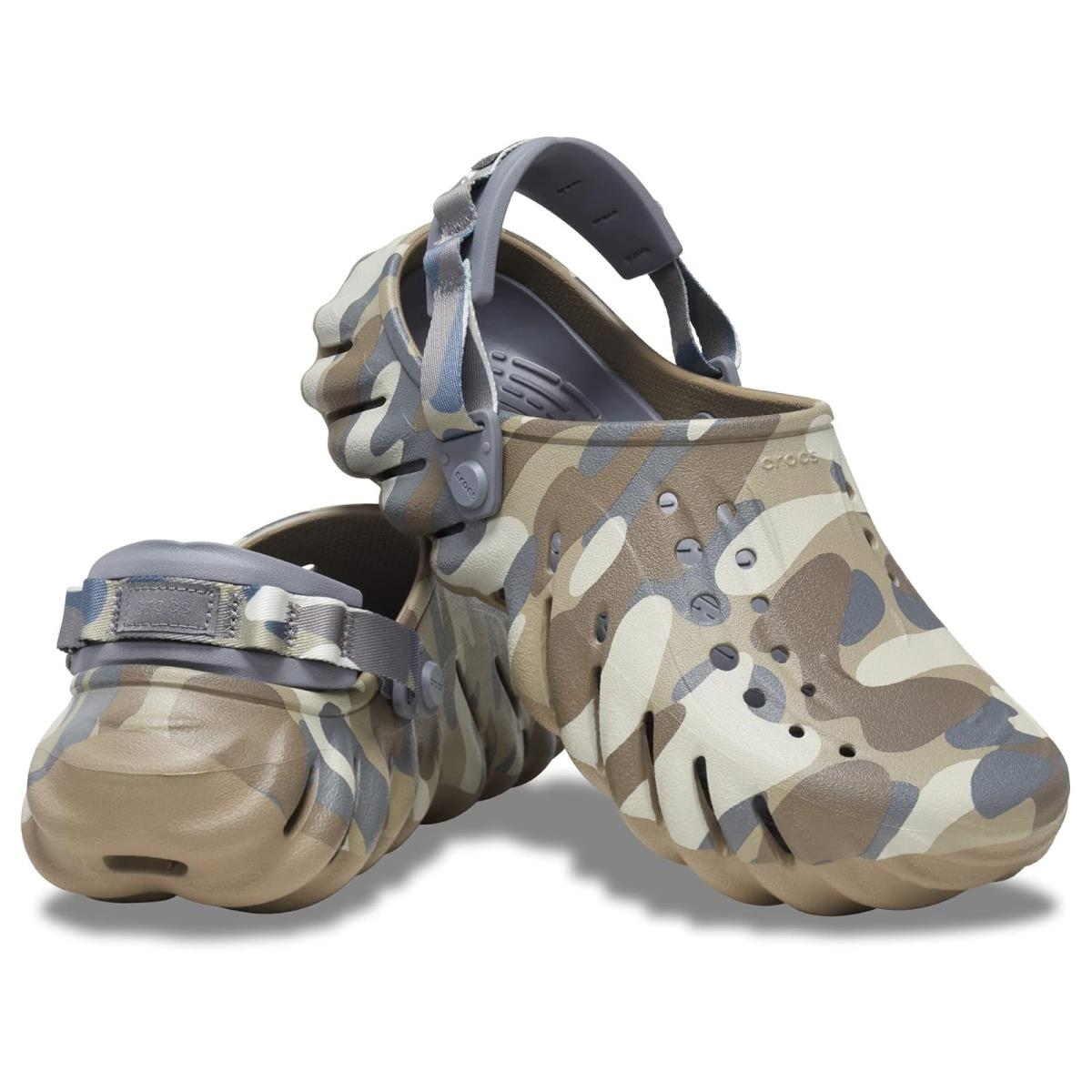 Unisex Clogs Crocs Echo Clog Charcoal/Camo Redux