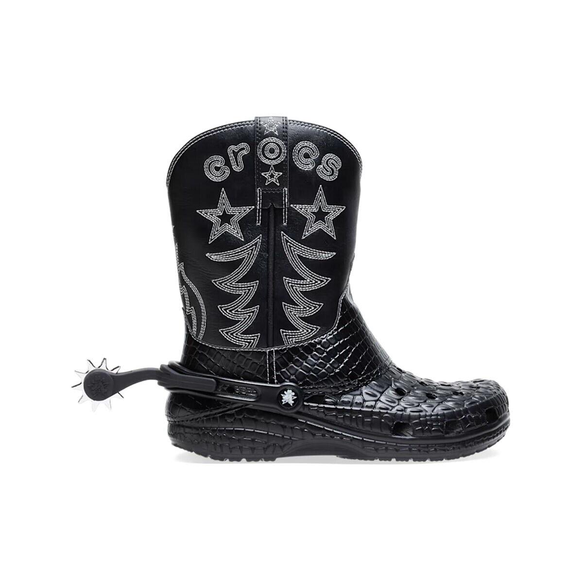 Crocs Classic Cowboy Boot High Mens Boots Black 208695-001 New/nwb Size 4 5