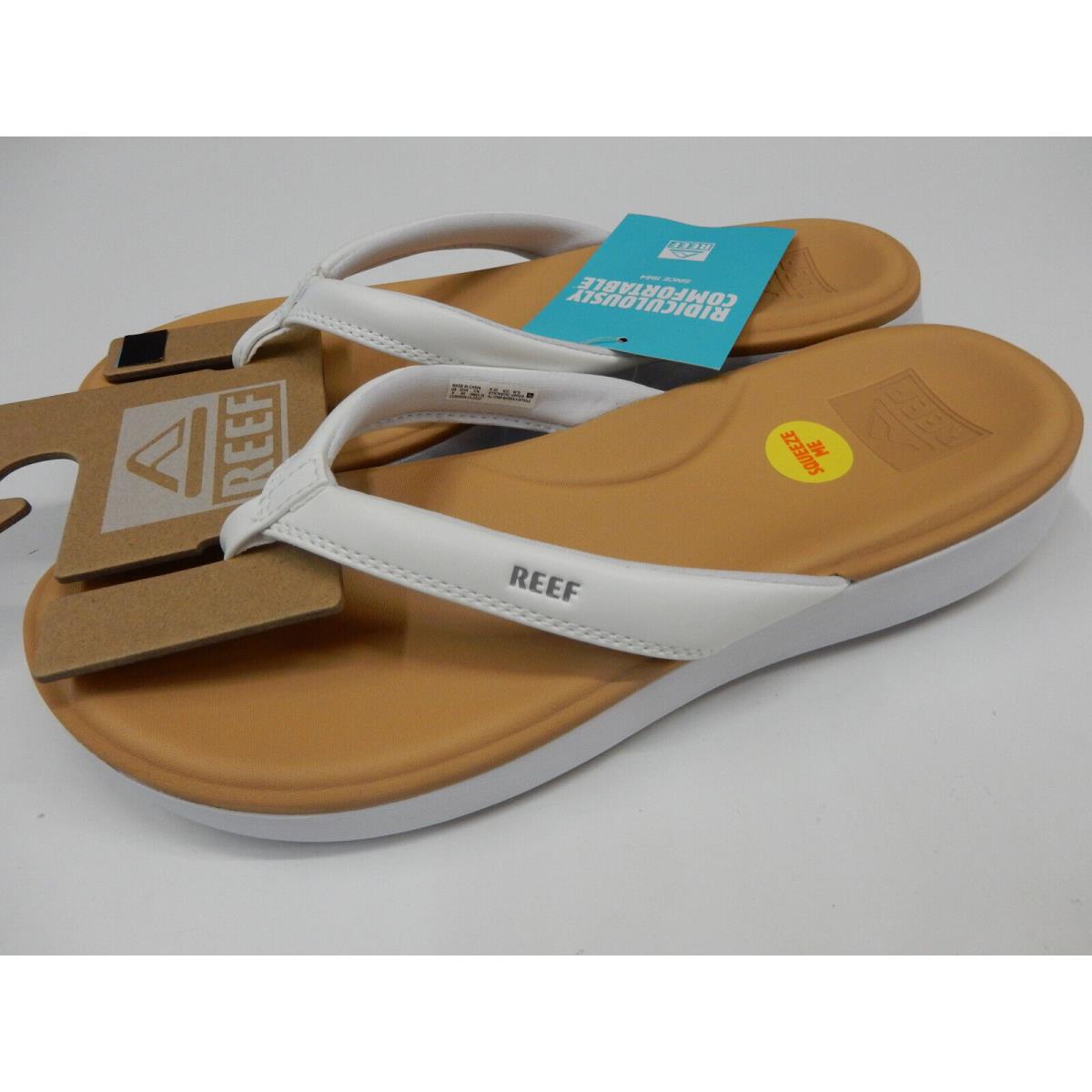 Reef Womens Cushion Cloud White Tan 9