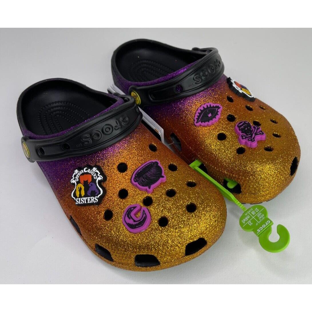 Disney Hocus Pocus Crocs Purple Women 7 Halloween Men Size 5 Bette Midler Parker