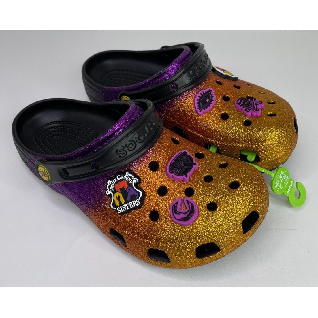 Disney Hocus Pocus Crocs Purple Women 8 Halloween Men Size 6 Bette Midler Parker