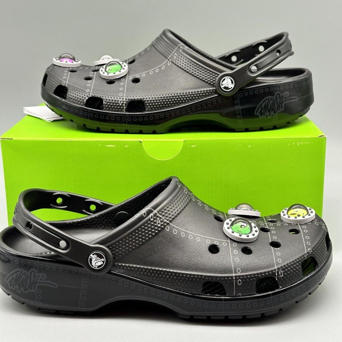 Classic Crocs x Ron English Clog Area 54 Black Alien Rare Men`s Size 11 Shoes