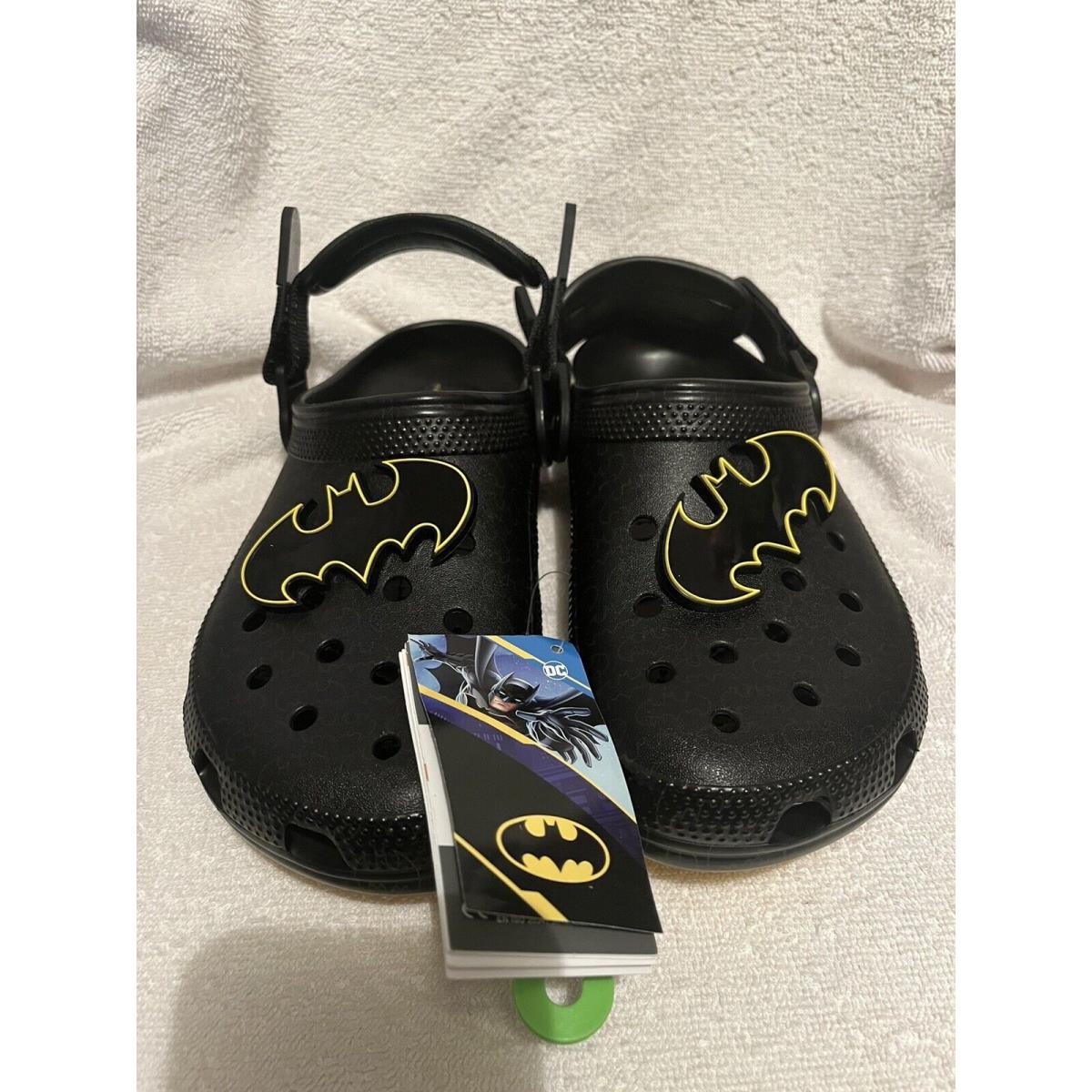 Crocs Batman Adjustable Strap Clog Color Black Men`s Size 6 / Women`s Size 8