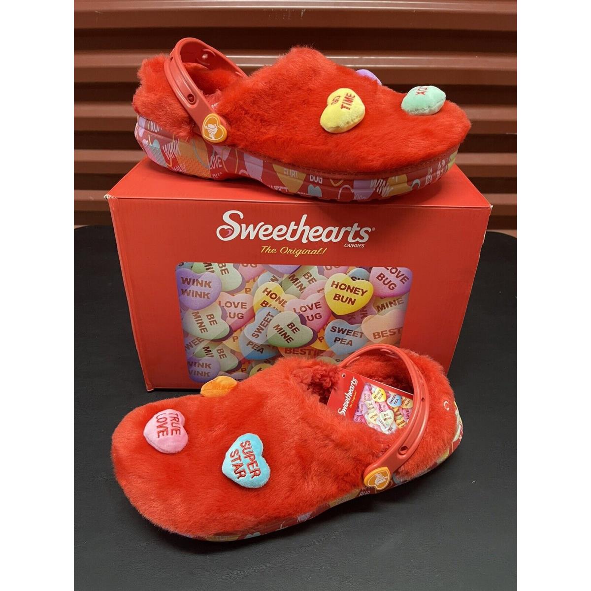 Sweethearts X Crocs Classic Clog Fur Sure Size 12M Valentine s Day 207741-610