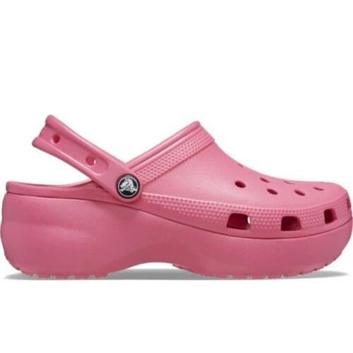 Crocs Women`s Classic Platform Clog - Hyper Pink - Size 10