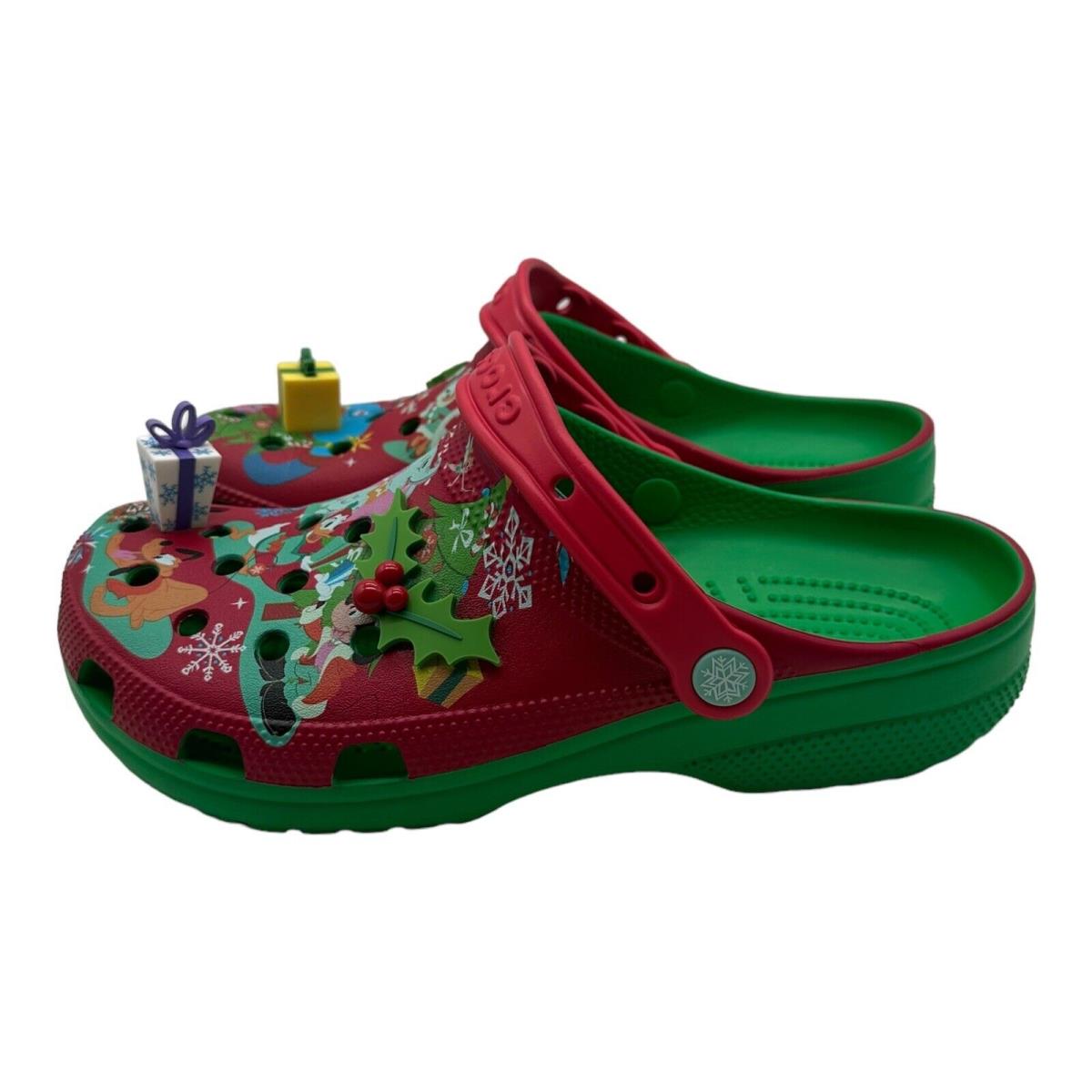 Disney Parks 2023 Christmas Crocs Holiday Presents Mickey Friends Clogs M9/ W11 | SporTipTop