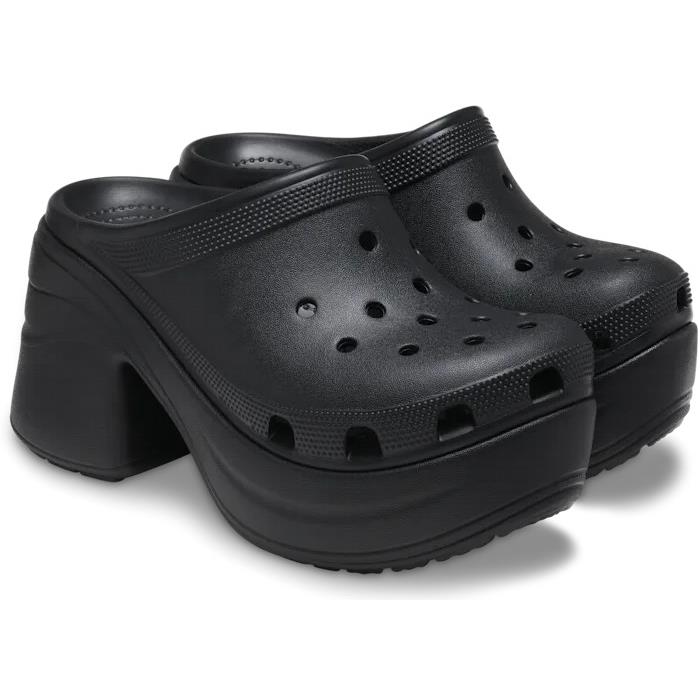 Womens Crocs Classic Siren Clog Black Size W8 M6 US 3.6 Heel