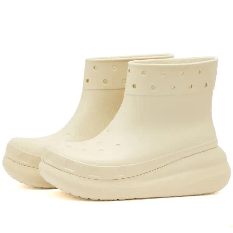 Crocs Classic 207946-2Y2 Unisex Bone Waterproof Crush Rain Boots Size US 13 SM61 - Bone