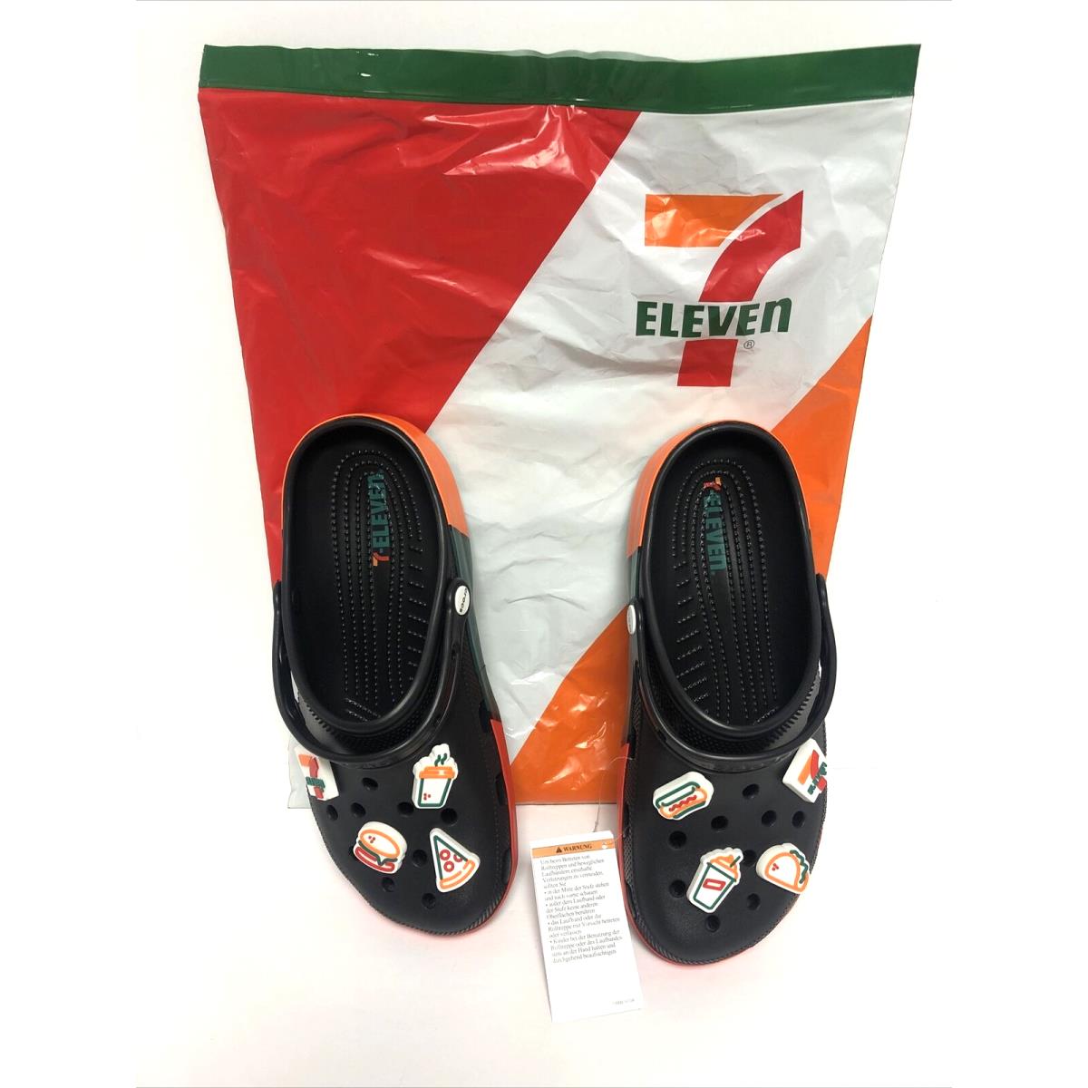 7-Eleven X Crocs Classic Clog 7-11 Exclusive Black Size 11 Men