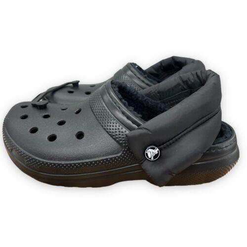 Crocs Classic Lined Neo Puff Crocband Clog Black Mens 5 Womens 7