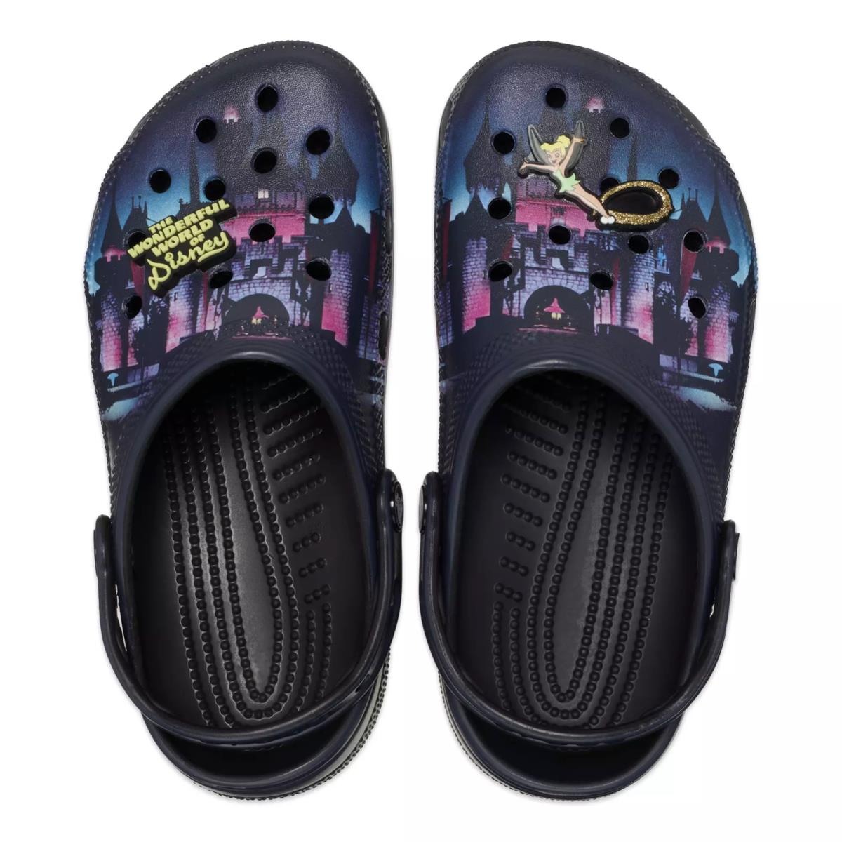 Disney Parks Store M12/W14 14 Tinker Bell Peter Pan Black Crocs Disney100 Eras - Black