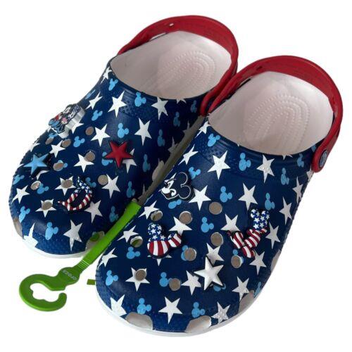 Crocs Classic Clog Americana Disney Edition Men 9 Women 11 Theme Park Exclusive