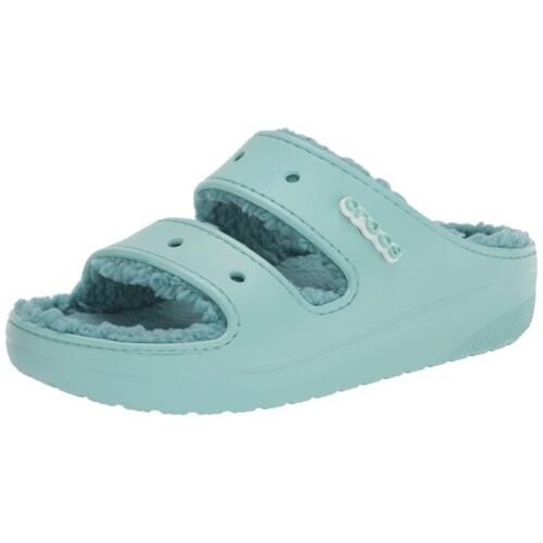 Crocs Unisex Classic Cozzzy Sandals Fuzzy Slippers and Slides Pure Water 10 U