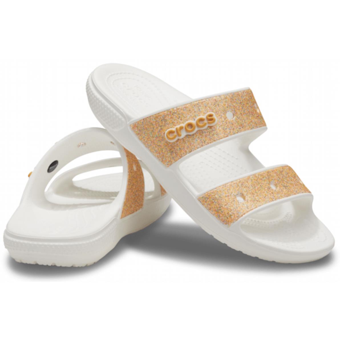 Crocs Men`s Women`s Classic Glitter Sandals Waterproof Slides Mens 09 Womens 11