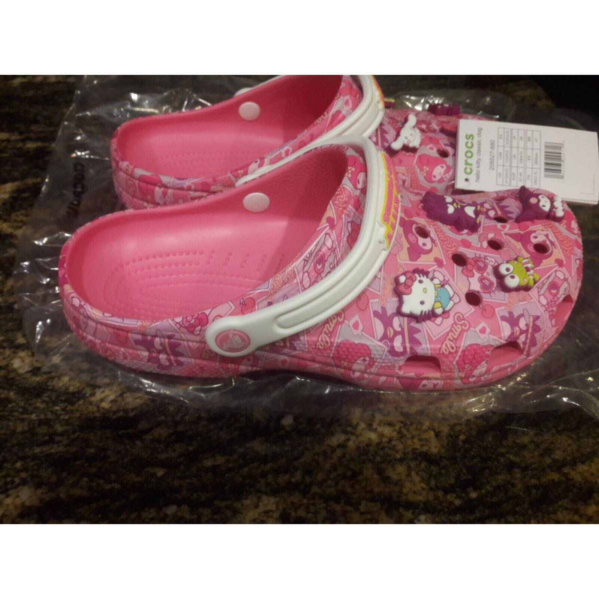 Womens Crocs Hello Kitty Classic Clog Shoes Size 12 Also Mens Size 10