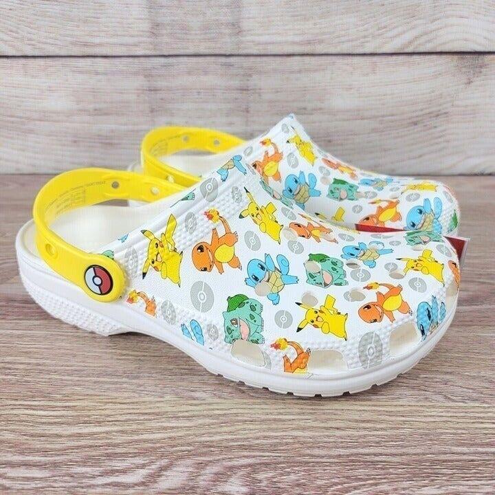 Crocs x Pokemon 2 Clogs Women`s Size 10 Pikachu Squirtle Charmander Shoes