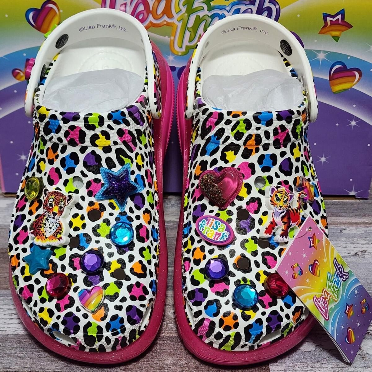 Crocs Lisa Frank Mega Crush Clogs with Jibbitz Women 7 Men 5 Unisex