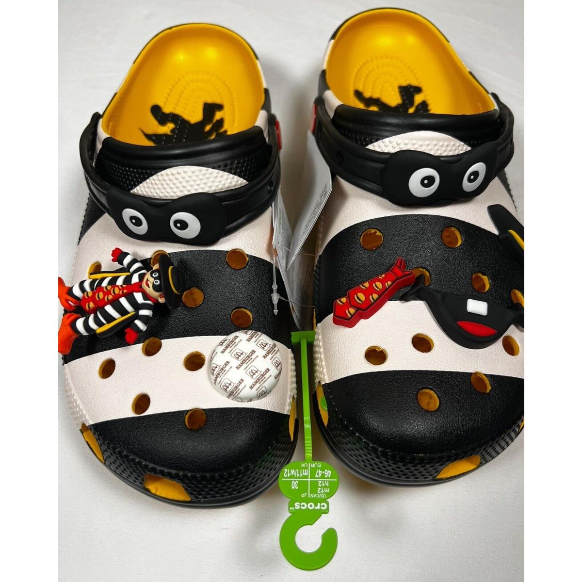 Mcdonald`s Crocs Hamburglar Classic Clog Men Size 12 - But Unisex - IN Bag