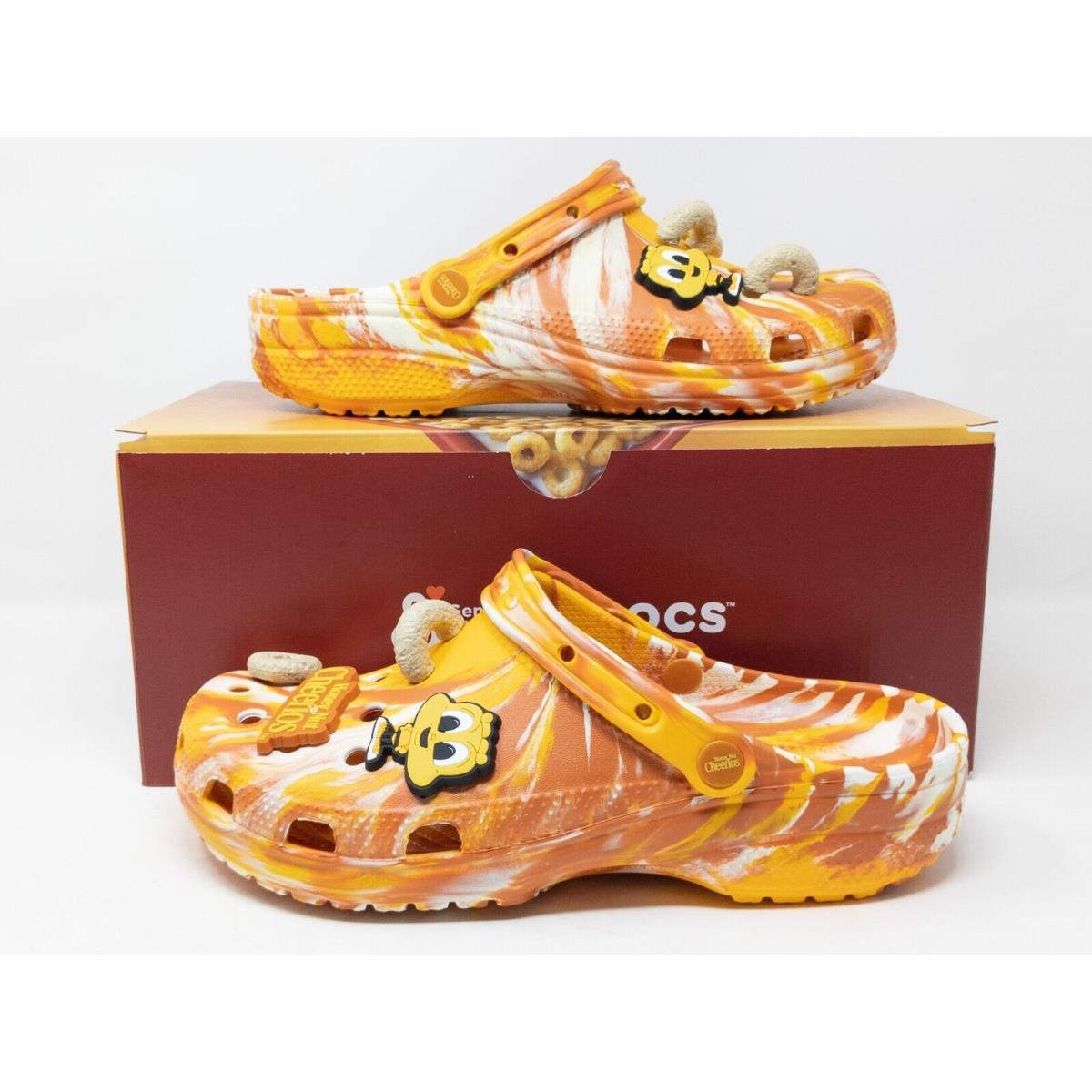 Sz 11M / 12W Crocs x Honey Nut Cheerios Classic Clog Orange White 207924-846