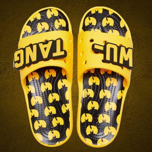 Crocs x Wu-tang Clan Classic Men s Slides Size 9 Black Yellow Nyc Summer Slides