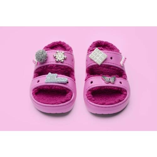 Crocs X Saweetie Classic Cozzy Sandal Jibbitz Charm Bundle Size 8W/6M Limited