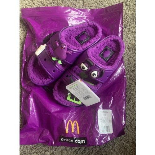 Mcdonald S X Crocs Grimace Cozy Sandal Size M6/W8 In Hand Fast