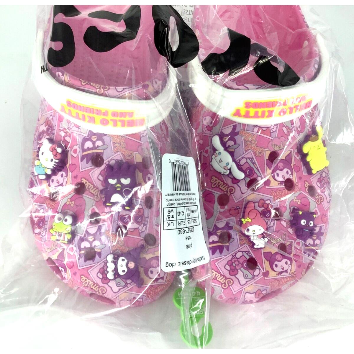 Crocs X Hello Kitty Adult W 11 M 9 w Sanrio Characters Jibbitz