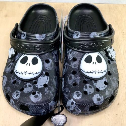 Crocs Disney The Nightmare Before Christmas M4 W6 Black Clog Jack Skellington