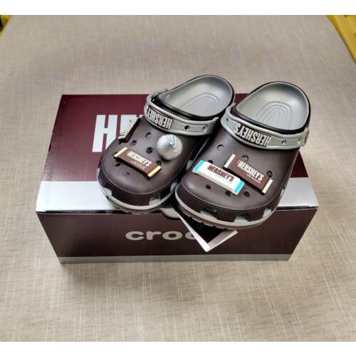 Crocs x Hersheys Clogs Sandals Mens 7 Womens 9 Brown Silver Limited Edition