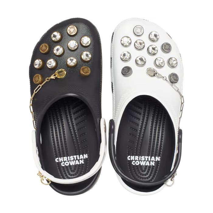 Christian Cowan Yin-yang Bling Shoes Crocs Classic Clog Custom Jibbitz W5 M4 VR