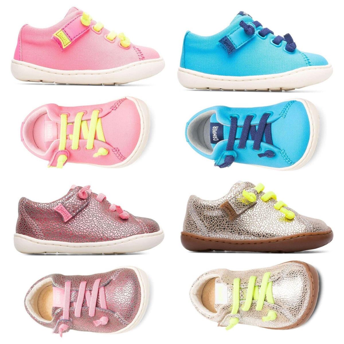 Camper Toddlers Sneakers Peu Elastic Lace Kids Shoes