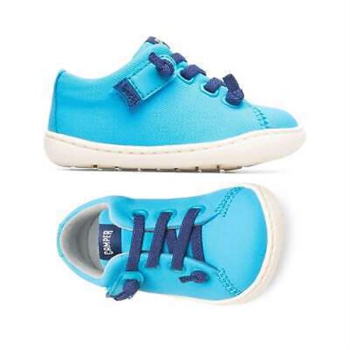 Camper Toddlers Sneakers Peu Elastic Lace Kids Shoes Blue