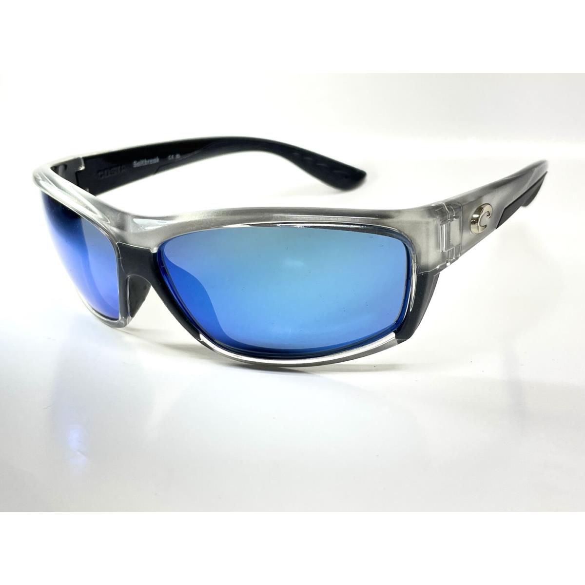 Costa Del Mar Saltbreak Silver Frame Blue Mirror Polarized 580 Glass Lens