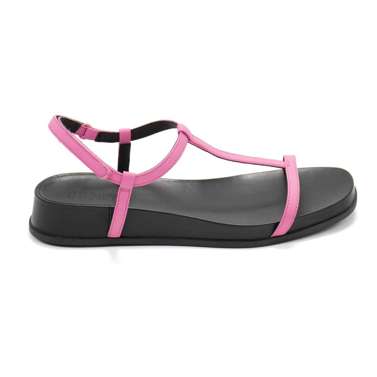 Camper Womens Flats Atonika Open Toe Leather Sandals - Pink