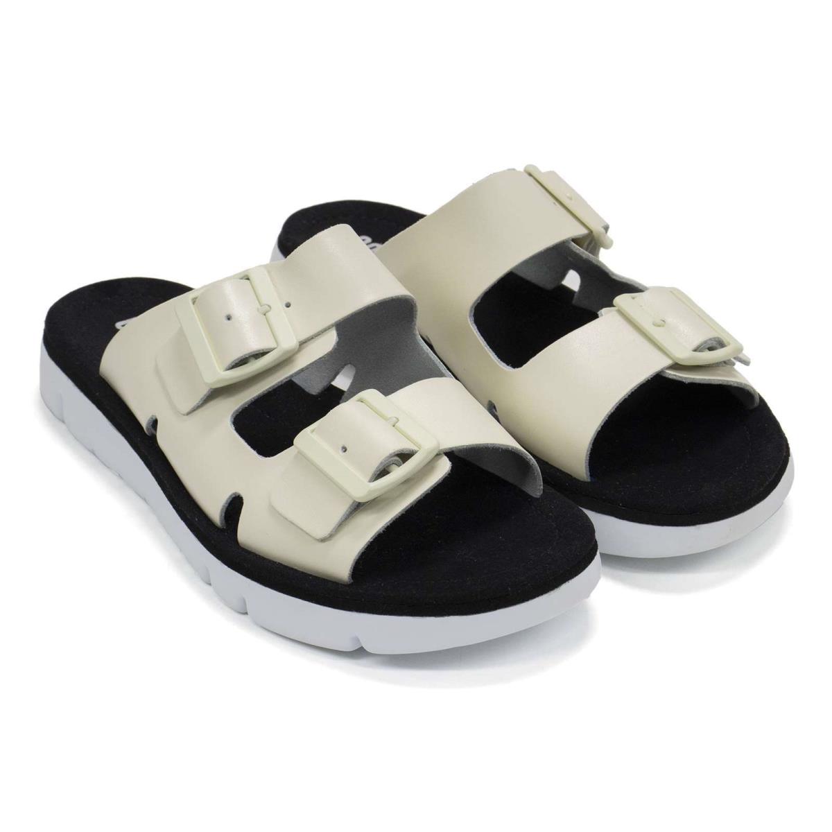 Camper Women`s Oruga Comfort Sandals Open Toe Easy Wear Summer Slide Shoes Beige / Black